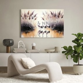 Quadro su tela – Gru presso le canne