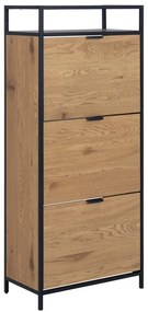 Scarpiera a battente in legno di rovere naturale Seaford - Actona