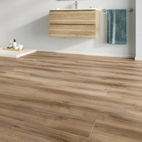 Pavimento laminato ARTENS Zaragoza XL marrone resistente all'acqua Sp 10mm