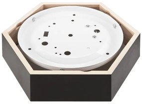 Plafoniera HEX 1xE27/60W/230V d. 32 cm pino nero