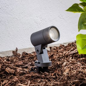 Faretto con picchetto a terra Arcchio Hemmani, altezza 35 cm, antracite, Hemmani, Nero, Alluminio, Moderno