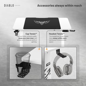 Scrivania Diablo X-Tensio 1100 1100 regolabile in altezza bianco