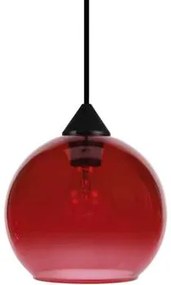 Tosel  Lampadari, sospensioni e plafoniere Lampada a sospensione tondo vetro rosso  Tosel