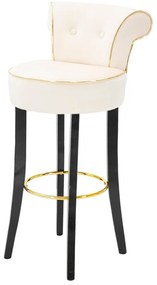 Sgabello da bar in velluto crema 96 cm Luxy - Mauro Ferretti
