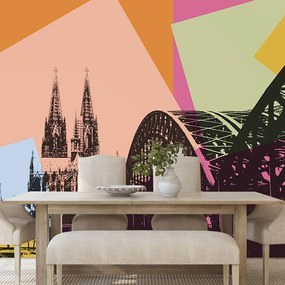 Carta da parati – Illustrazione digitale della città di Colonia