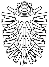 GROHE 40870000 - Testina di ricambio per scopino WC SELECTION CUBE bianca