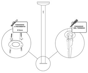 Paletto da giardino Solare Bianco 80cm con Sensore Mov. e Picchetto Colore Bianco Naturale 4.000K