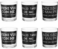 Set 6 bicchieri acqua 270 ml Moods nero