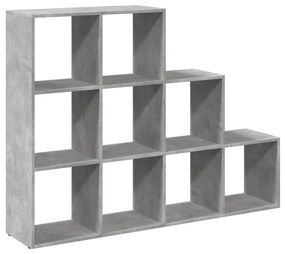 Libreria 4 ripiani grigio cemento 137,5x29x103,5 cm truciolato