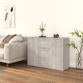Credenza grigio cemento 91x29,5x65 cm in legno multistrato