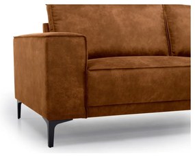 Divano angolare in similpelle marrone cognac (angolo destro) Copenhagen - Scandic