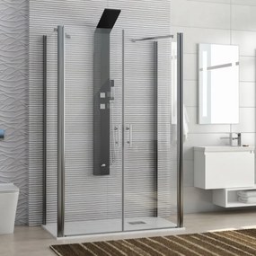 Box doccia tre lati 90x70x90 doppia porta saloon modello K3-SALOON - KAMALU