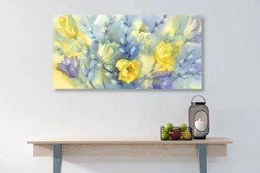 Stampa su tela – Tulipani gialli in acquerello