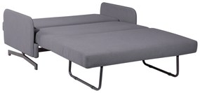 Divano letto 2 posti in tessuto grigio BELFAST Beliani