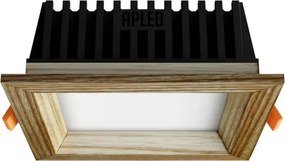 APLED - Lampada LED SQUARE WOODLINE LED/6W/230V 3000K 12x12 cm cenere legno solido