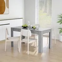 Tavolo da Pranzo Grigio Cemento 140x74,5x76 cm in Truciolato 804206