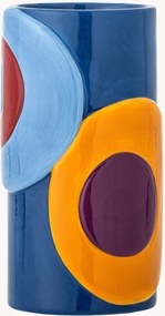 Vaso di design in ceramica dipinto a mano Polivia, alt. 18 cm