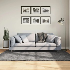 Tappeto Pelo Corto Huarte Morbido Lavabile Antracite 140x200 Cm /