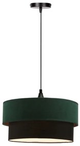 Lampadario a sospensione con filo SOLANTO 1xE27/60W/230V verde/nero