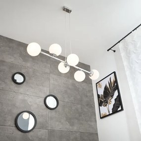 Brilagi - Lampadario a sospensione con cavo MALONY 6xE14/20W/230V cromo lucido