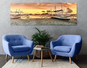 Stampa su tela – Barche al tramonto
