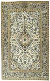 Kashan Tappeto 310x190 Beige (Iran) Annodato A Mano