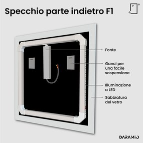 Specchio con luce LED F1