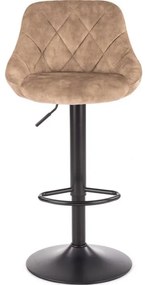 Sgabello bar 106x47 cm nero/marrone