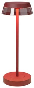 Iluna lampada da tavolo ricaricabile Rosso opaco