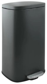 Cestino per la spazzatura grigio scuro in acciaio con pedale 50 l Akira – Spirella