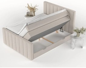 Letto boxspring beige con contenitore 160x200 cm Ruby - Maison de Rêve