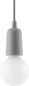 Lampada a sospensione grigia ø 5 cm Rene - Sollux