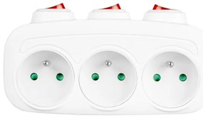 Multipresa 3 prese con interruttori
