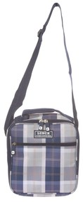 Lunch box tartan tracolla da 5 litri, in poliestere e polietilene