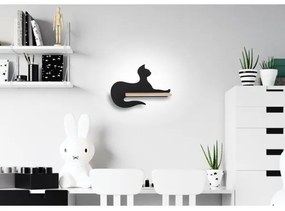 Applique LED per bambini con mensola BLACK CAT LED/5W/230V