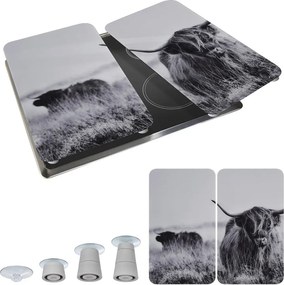 Set di copri fornelli in vetro temperato 2 pz 30x52 cm Universal Highland Cattle – Wenko
