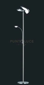 Split piantana led con lamp.lettura acciaio orient. dimmer.+luce fr...