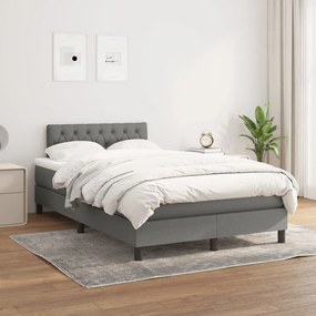 Giroletto A Molle Con Materasso Grigio Scuro 120x200 Cm Tessuto /