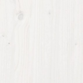 Giroletto con Testiera Bianco 90x190 cm Legno Massello di Pino