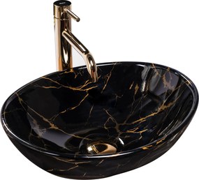 Lavabo da appoggio Rea Sofia Black Marble