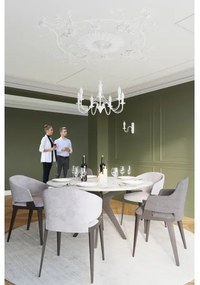 Lampadario a sospensione con catena MINERWA 3 3xE14/40W/230V bianco