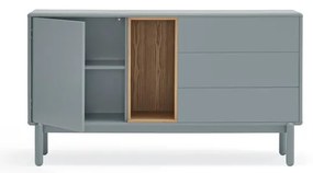 Cassettiera bassa blu-grigio 140x76 cm Corvo - Teulat