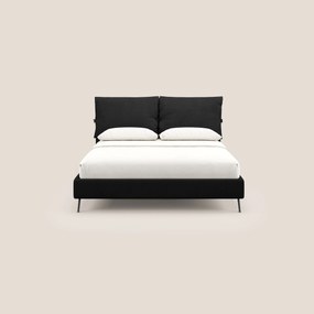 Artemisia letto imbottito con piedini alti sfoderabile in tessuto smacchiabile T17