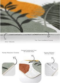 Set di tappetini per il bagno in velluto verdi 2 pz 60x100 cm Illustrated Autumn – Mila Home