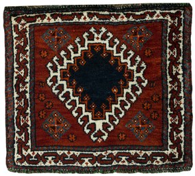 Gabbeh Tappeto persiano 60x50 Rosso (Iran) Annodato A Mano