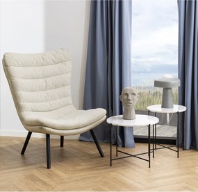 Tavolino rotondo con piano in marmo ø 52 cm Avila – Actona