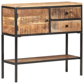 Credenza 85x30x80 Cm İn Legno Massello Di Mango Grezzo /