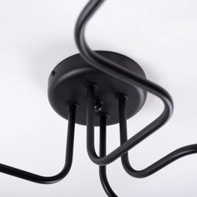 Sollux SL.1446 - Lampadario a plafone VECTOR 4xE27/15W/230V nero