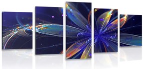 Quadri 5 pezzi – Fiore virtuale
