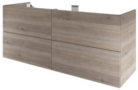 Mobile da bagno sotto lavabo SENSEA Neo lucido L 150 x H 64 x P 48 cm 4 cassetti, lavabo non incluso
